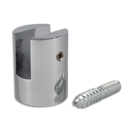 OUTWATER Sign Standoff Polished Chrome Finish Grip It No Drill Slotted Standoff for 1/2 Material Pack of 2 3P1.56.00817